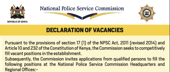 NPSC Vacancy Advertisment, 2025